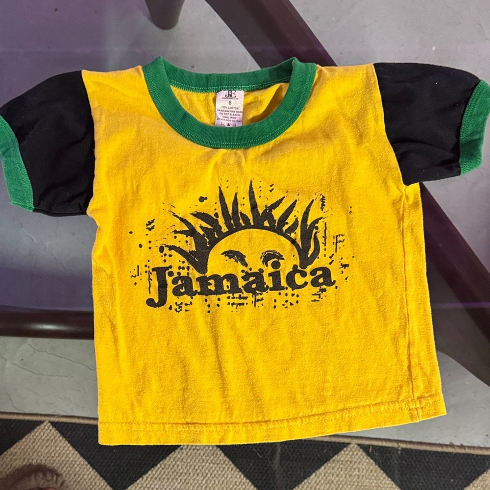 Jamaica Kids Tee - Yellow, Black, and Green